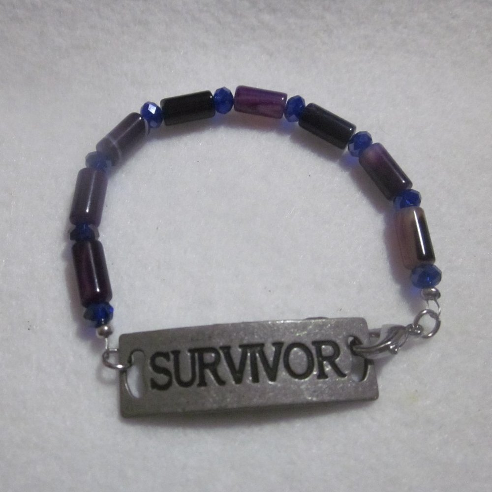 Purple & Blue SURVIVOR Bracelet